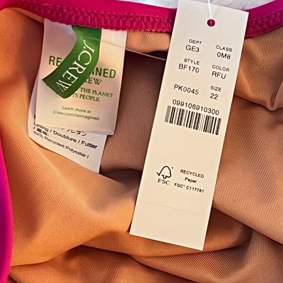 J. Crew Pink One-Shoulder Swim One Piece - Picture 8 of 16